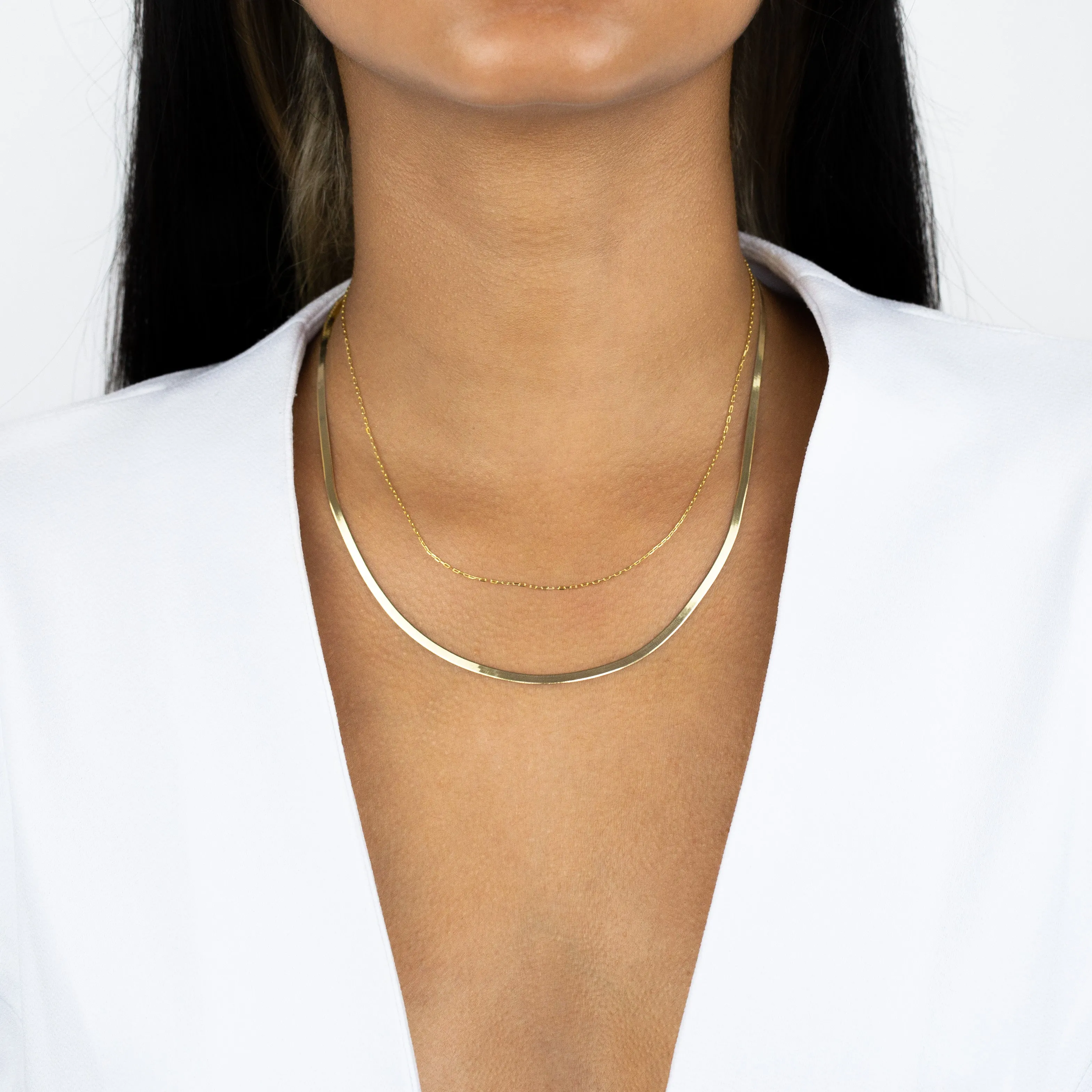 Vintage Chain Necklace Combo Set 14K
