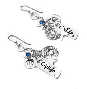 Virgo Horoscope Gemstone Earrings