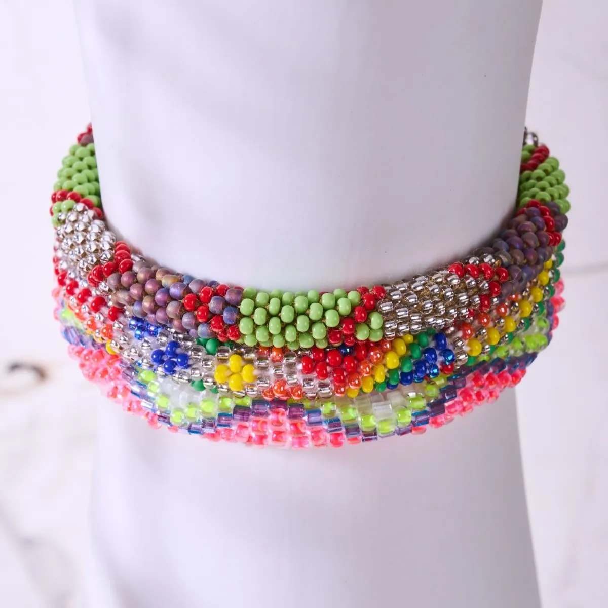 Watermelon Ice | Himalayan Glass Bead Bracelet