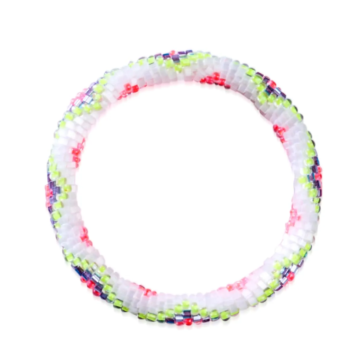 Watermelon Ice | Himalayan Glass Bead Bracelet