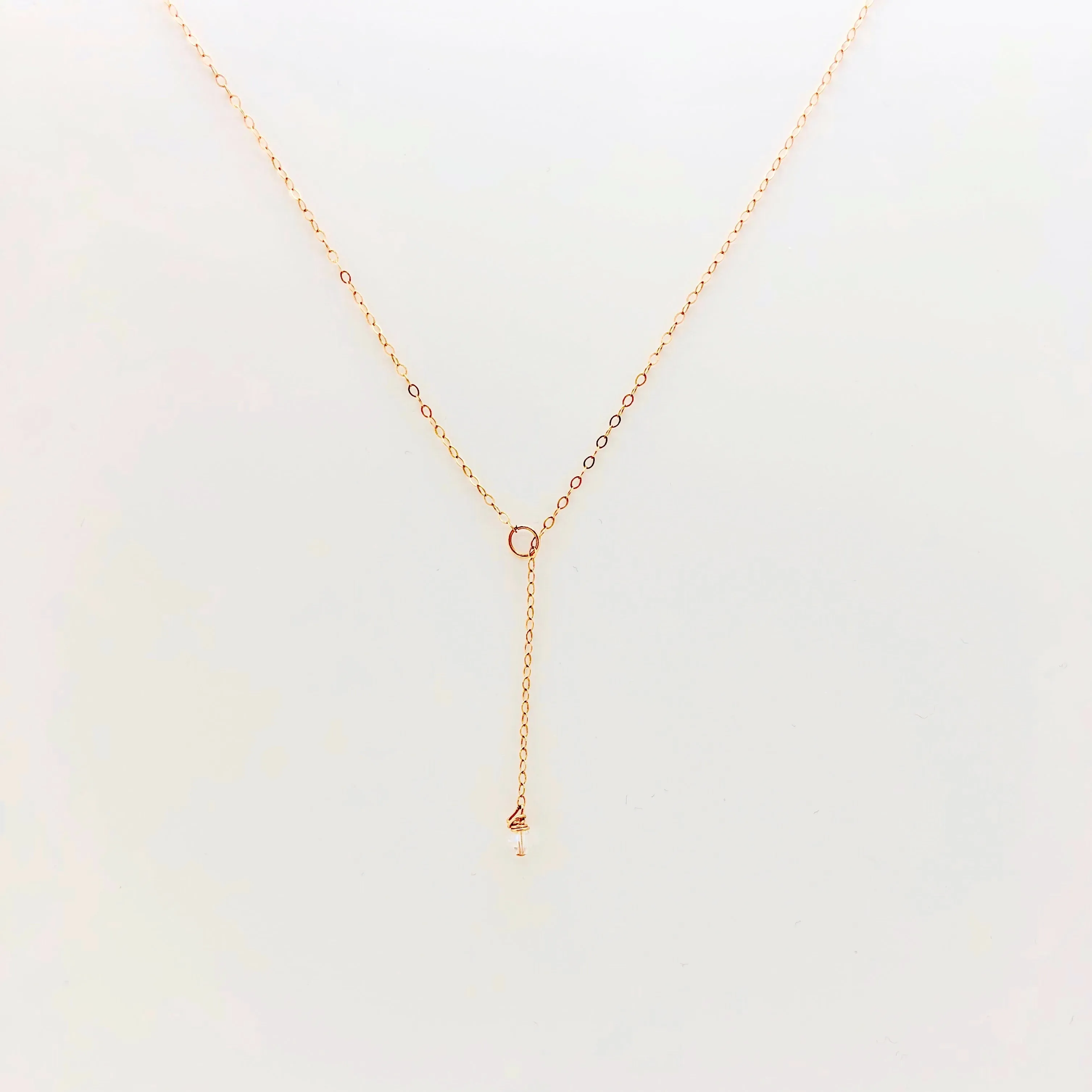 Whisper Thin 14K Rose Gold Lariat