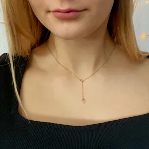 Whisper Thin 14K Rose Gold Lariat