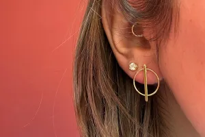 Yellow Gold Modern Studs