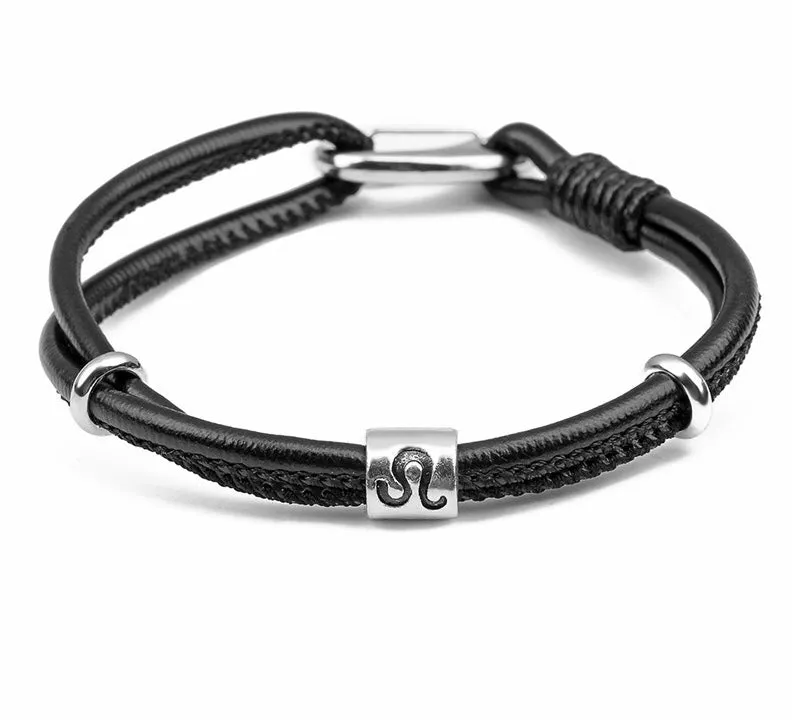 Zodiac leather bracelets (Select your sign)