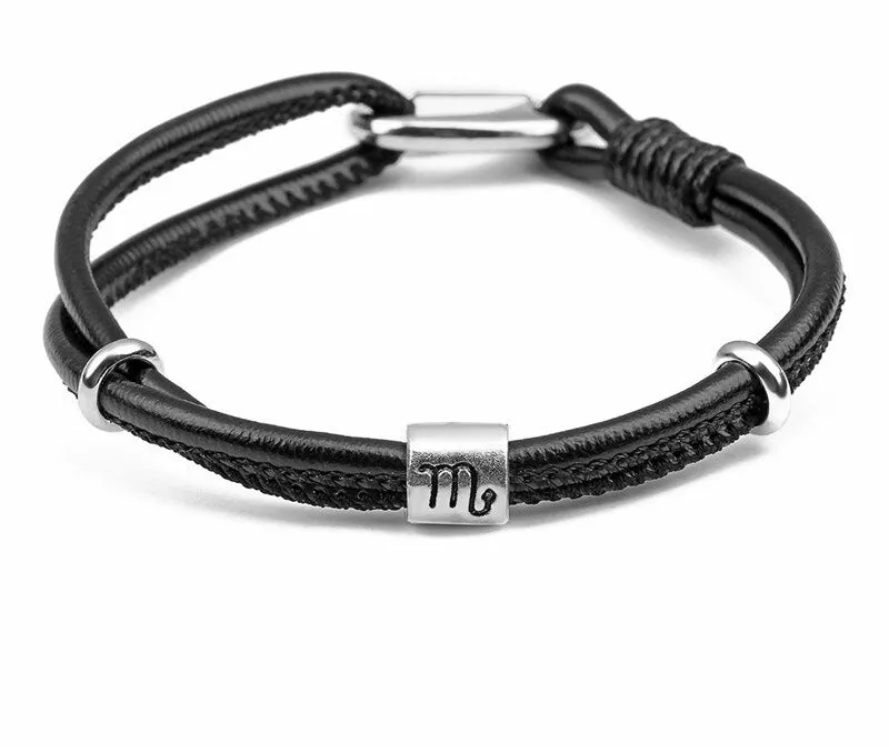 Zodiac leather bracelets (Select your sign)