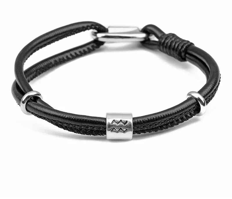 Zodiac leather bracelets (Select your sign)